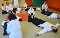 Groupe aïkido au dojo Lyon Tassin centre 69