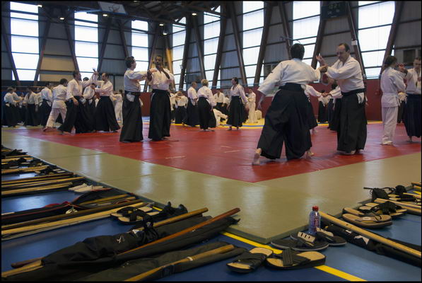 Aikido Lyon 69 Tassin femmes ados pratiquantes en stage 