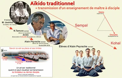 La filiation Ueshiba Tamura Peyrache 