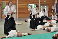 Filles et aikido au dojo de Lyon Tassin 69