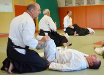 Shiastsu du genou au dojo Aikido Lyon Tassin 69